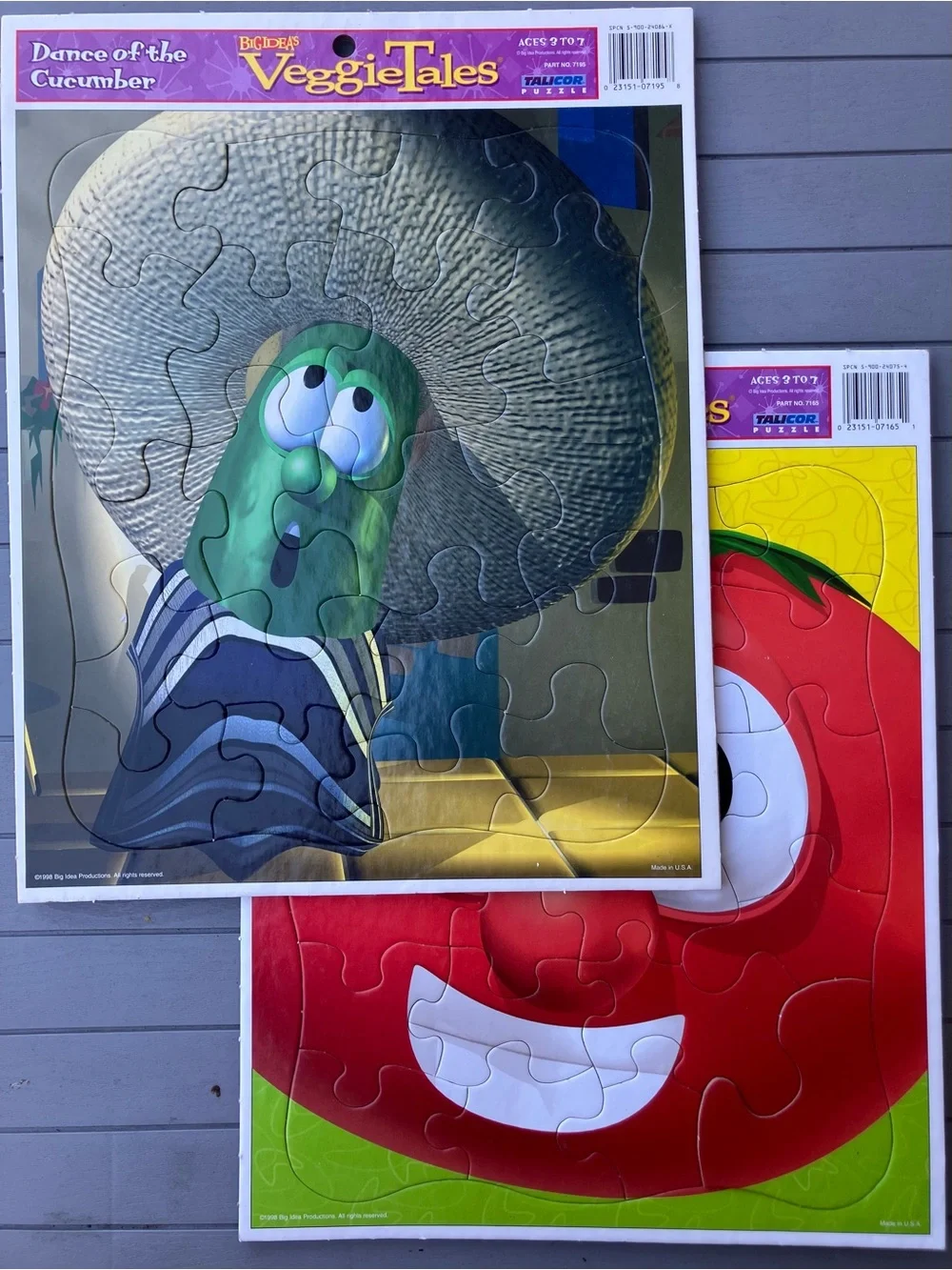 1998 VeggieTales Puzzle Set Bob Larry Talicor Puzzles Complete Big Idea